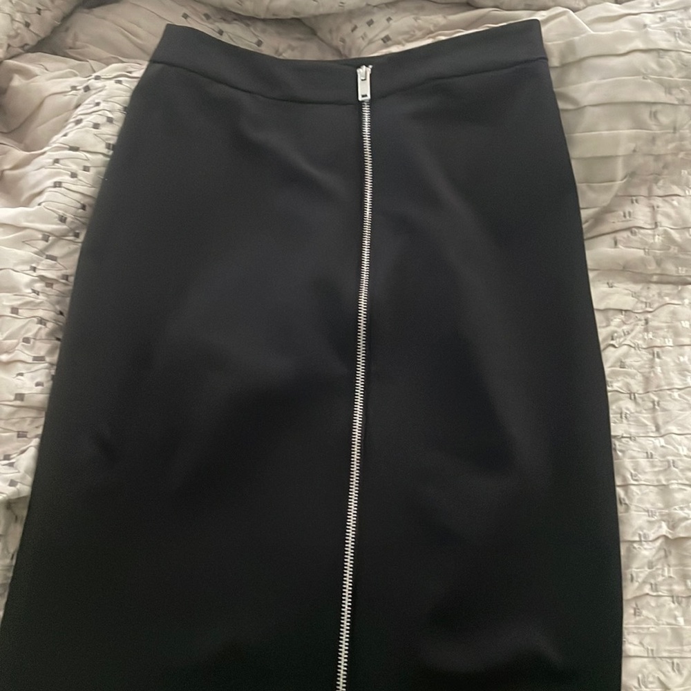 Black midi skirt